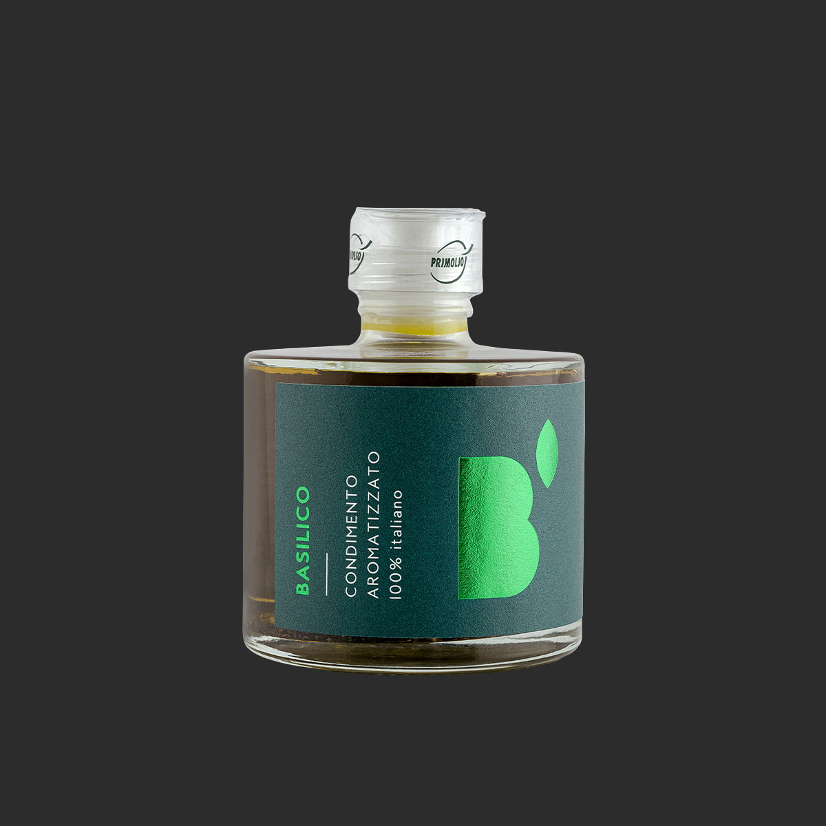 Primoljo condimento a base di olio di oliva aromatizzato al basolico
